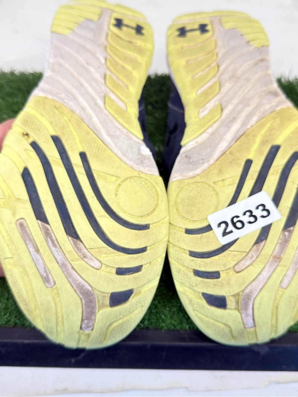 Under Armour Navy and Yellow Men's Training Sneakers - Picture 5 of 5